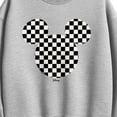 thumbnail image 2 of Disney - Checkerboard Mickey Ears Oversized Fleece Crew Sweatshirt, 2 of 3