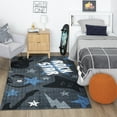 thumbnail image 4 of Mohawk Home Rock Star Printed Indoor Area Rug in Blue, 5'x8', 4 of 9