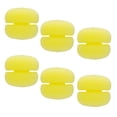 thumbnail image 1 of Lot de 6 Rouleaux Élastiques pour Cheveux - Jaune, 6x4.8 cm, 1 of 10