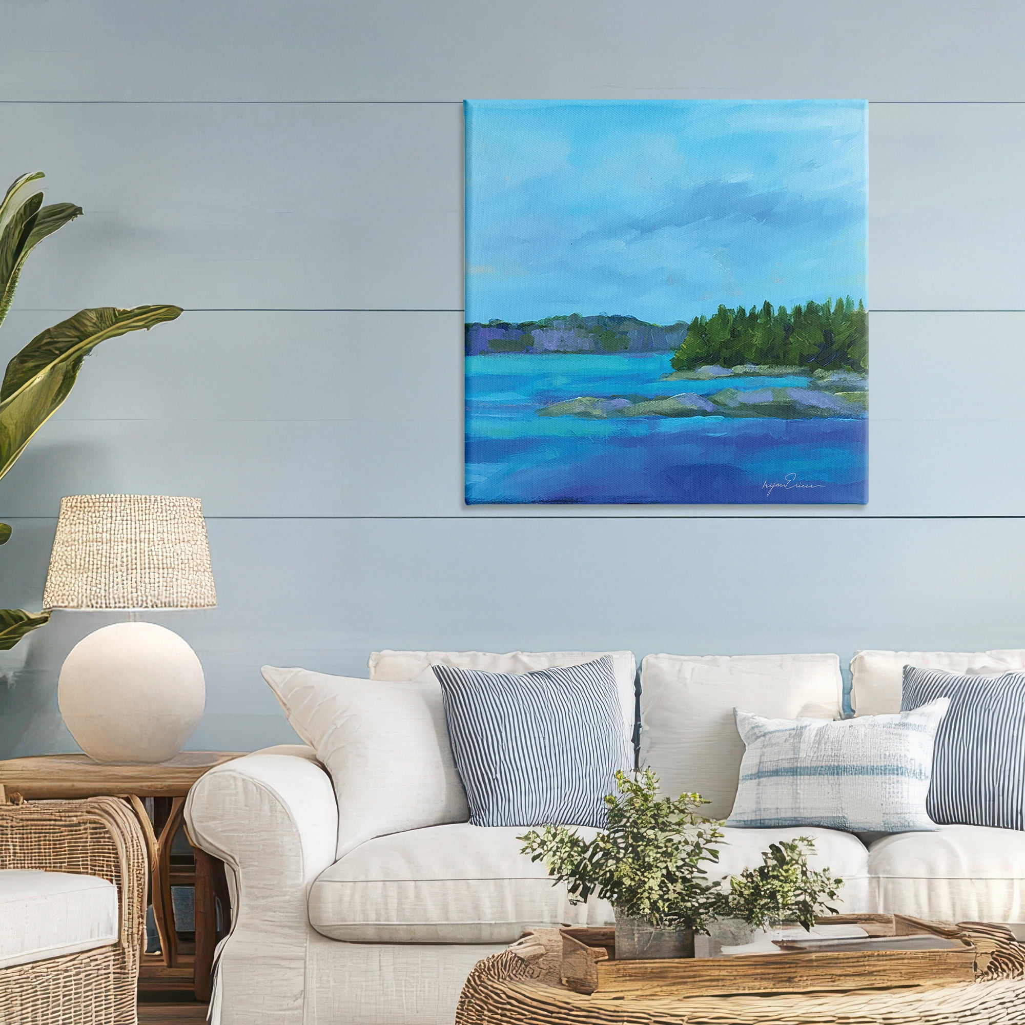 Stupell Industries Tranquil Blue Cove Canvas Wall Art, design by Lynn Ericson Fine Art