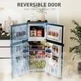 thumbnail image 5 of HOMCOM Small Fridge with Freezer, 4 Cu Ft Refrigerator with Shelves, Silver, 5 of 8