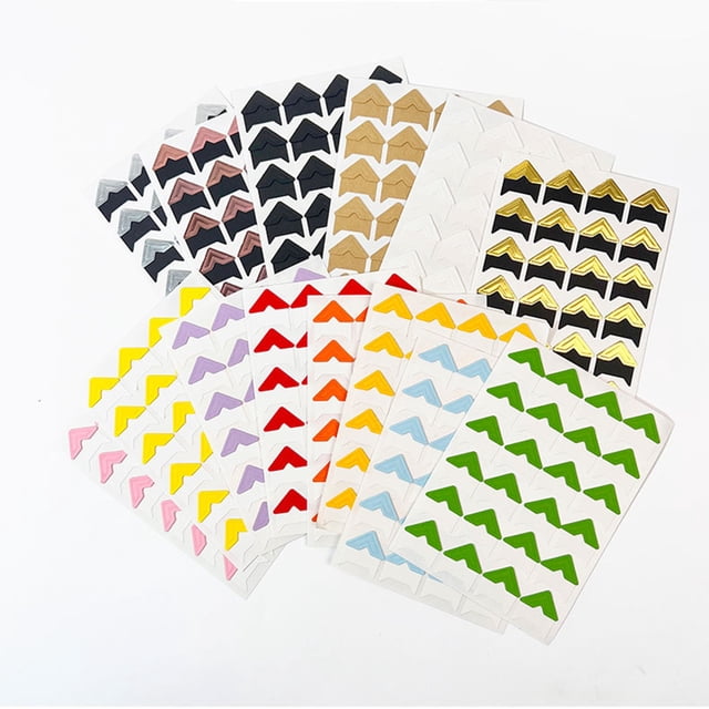 mmirethe 24piece Vintage Corner Stickers For Scrapbook And Photo Album Making Easy Operation Delicate pink