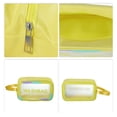 thumbnail image 3 of 1 Pc Women Convenient Clear Cosmetic Bag for Vacation Camping Business Travel Yellow-M, 3 of 4