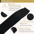 thumbnail image 2 of Hair Extensions Real Human Hair 100% Remy Natural Tape In Extensions Straight Tape in Hair Extensions Human Hair Seamless 20pcs/pack 18inch, 2 of 6