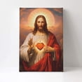 thumbnail image 3 of Aarocafa Inner Wood Frame Sacred Heart of Jesus Canvas Art-Divine Mercy Christian Wall Decor 8x12"|Christ Jesus Portrait Art|Gallery-Style Religious|Ready-to-Hang Spiritual Living Room Bedroom Art, 3 of 7