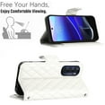 thumbnail image 6 of for Moto G Stylus 5G 2022 Wallet Case RFID Blocking Card Slots Holder with Shoulder&Crossbody Strap, Magnetic Folio Kickstand Handbag Flip Phone Cover for Motorola Moto G Stylus 5G 2022, White, 6 of 8