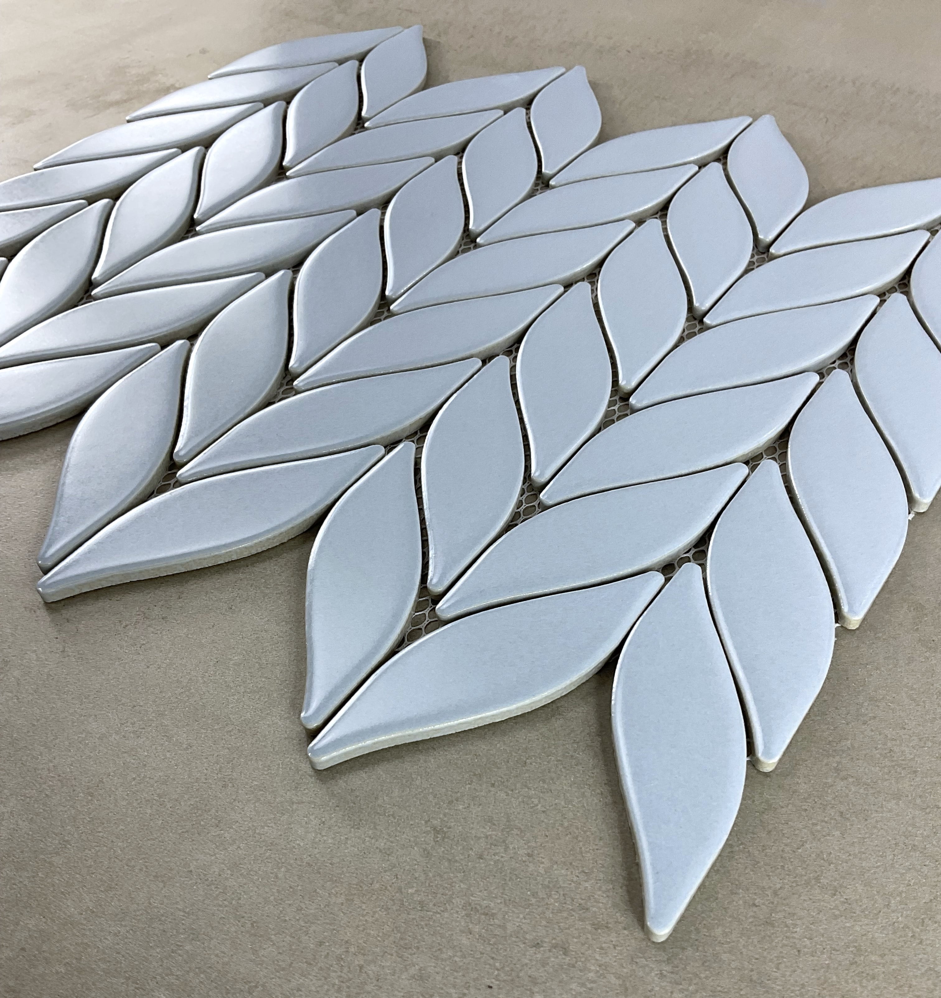 15-Sheets of Petal/Leaf Matte Porcelain Mosaic Tile – Wall & Floor Use