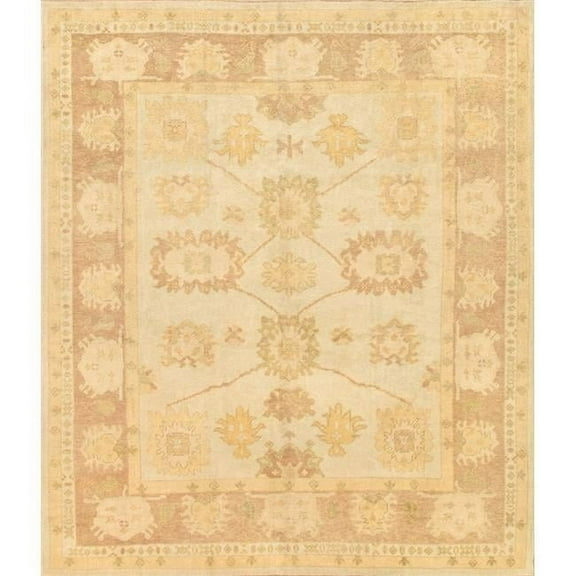 Pasargad Home Oushak Collection Hand-Knotted Lamb's Wool Area Rug- 8' 8" X 9'11"
