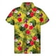 thumbnail image 4 of Camisa hawaiana con estampado 3D de plantas tropicales para hombre, camisas con botones para playa, camisetas de manga corta de verano, blusa hawaiana con solapa de calle, 4 of 5