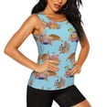 thumbnail image 2 of Easygdp Turtles And Corals Women's Workout Tank Top, Running Top, Hiking Shirt, Quick-Dry for Running, Yoga, Hiking - Medium, 2 of 9
