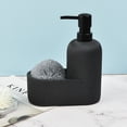 thumbnail image 2 of Trio Essentials Marble Kitchen Soap Dispenser Sponge Holder w/ Sponge, Dark Grey, 2 of 3