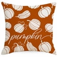 thumbnail image 2 of Yeciiwht Fall Pumpkin Maple Leaf Throw Pillow Cover – 18x18 inch Linen Cushion Case for Thanksgiving Sofa, Couch, Bed & Outdoor Decor, 2 of 7