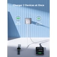 thumbnail image 3 of XUDUO 2 Pack 20W Dual Port USB C Wall Charger, Fast Charging Block with USB-A Port, Compatible with iPhone 16 15 14 Samsung Galaxy iPad Pro, White, 3 of 7