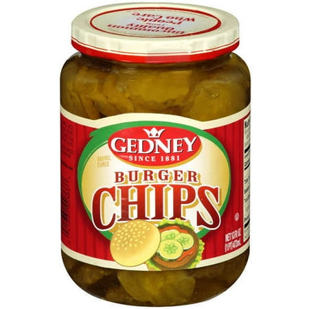 Gedney Burger Pickle Chips, 16 oz