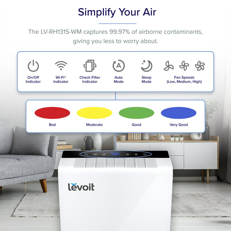Levoit Smart True HEPA Air Purifier with Bonus Filter