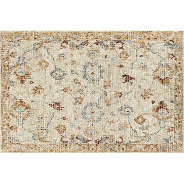 Loloi Julian 2'6" x 7'6" Hand Hooked Wool Rug in Ivory
