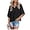 Black, variant on Women's Fashion Casual T Shirt Round Collar 3/4 Sleeve Plain Color Tees Summer Tops Blouses