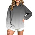 thumbnail image 2 of Hoodies for Teen Girls Oversized Sweatshirts Girls Ombre Hoodie Gradient Color Pullover No-Drawstring Long Sleeve Relaxed Fit Casual Sweatshirt for Fall Winter School Daily Wear (Ages 3-14 Years), 2 of 6