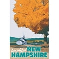 thumbnail image 2 of East Coast Licensing 23x32 Black Ornate Wood Framed with Double Matting Museum Art Print Titled - New Hampshire, 2 of 4