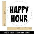 thumbnail image 2 of Happy Hour Fun Text Self-Inking Rubber Stamp Ink Stamper - Orange Ink - Medium 1 Inch, 2 of 7