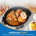 thumbnail image 6 of Sunvivi 2-in-1 Silicone Slow Cooker Liners, Reusable Divider Insert for 6QT Crock Pot, Bpa Free, Dishwasher Safe, Grey, 6 of 9