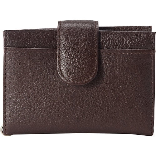 Buxton Women's Leather Key Chain ID Card Case Wallet