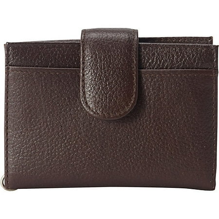 Classic Womens Business Card Case - Women's Leather Key Chain ID Card Case Wallet