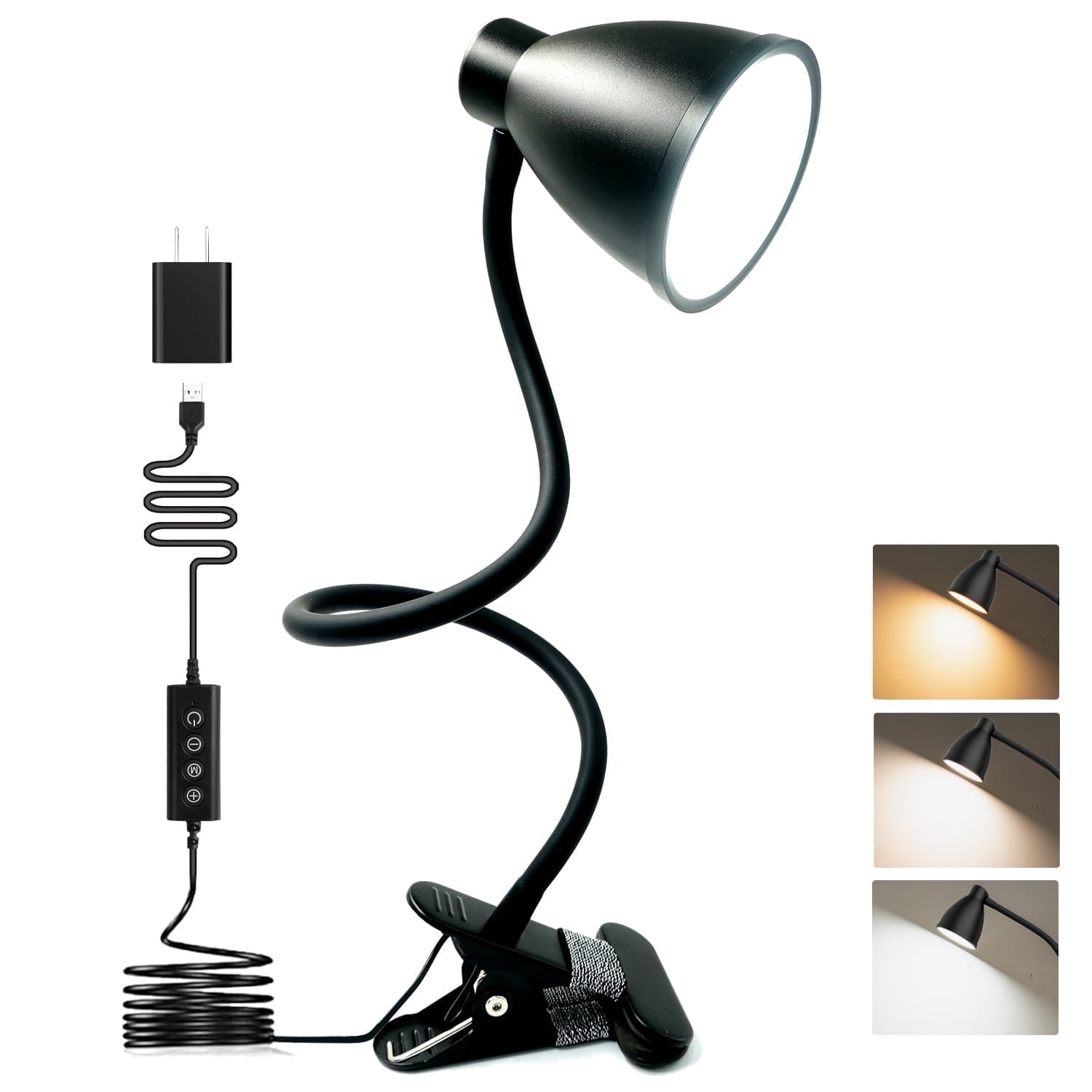 Bohon LED Desk Lamp with Flexible Gooseneck, 5 Color Modes photo 1
