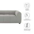 thumbnail image 2 of Modway Liana Upholstered Fabric Loveseat in Pewter, 2 of 9