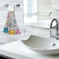 thumbnail image 5 of Yayeee Kitchen Hanging Hand Towels Set of 2 with Loop Bathroom Absorbent Tie Towel, Cute Cat Pattern, 5 of 7