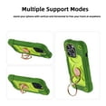 thumbnail image 4 of Compatible with iPhone 16e Case, with 360° Rotate Ring Stand, Military Grade Drop Protection Full Body Rugged Heavy Duty Case 3 in 1 Protective Cover for iPhone 16e, Avocado, 4 of 6