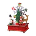 thumbnail image 3 of Christmas Music Box Decoration Accessories Rotating Collectible Desktop Ornament rotating snowflakes, 3 of 9