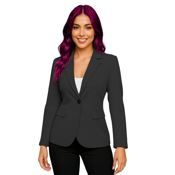 Saco clásico de Mujer Elegancia y Estilo Negro Mediana