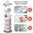 thumbnail image 6 of Auledio Metal Toilet Paper Holder Free Standing Organizer with Shelf for Bathroom, Bronze, 6 of 7