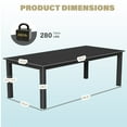 thumbnail image 2 of HDPE Outdoor Dining Table, 75" Rectangle Patio Dining Table with 2" Umbrella Hole, All Weather Patio Furniture for Deck, Backyard, Garden, Black, 2 of 6