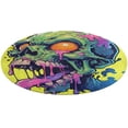 thumbnail image 5 of Psychedelic Zombie Skull Print Round Carpet Circle Rug Outdoor Patio Area Rug Washable Large Area Rugs Hallway Room Decor Fitness Mats, 5 of 8