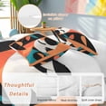 thumbnail image 3 of Color Block Bedding 3 Piece Duvet Cover Set Twin Size, Orange Teal Black Contemporary Abstract Soft Microfiber Comforter Cover with Zipper Closure & Pillowcases, Wrinkle & FadeResistant Quilt Cover, 3 of 9