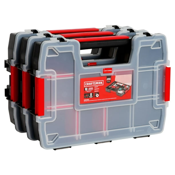 Organizador de almacenamiento CRAFTSMAN CMST60964M, paquete de 3 con 10 compartimentos