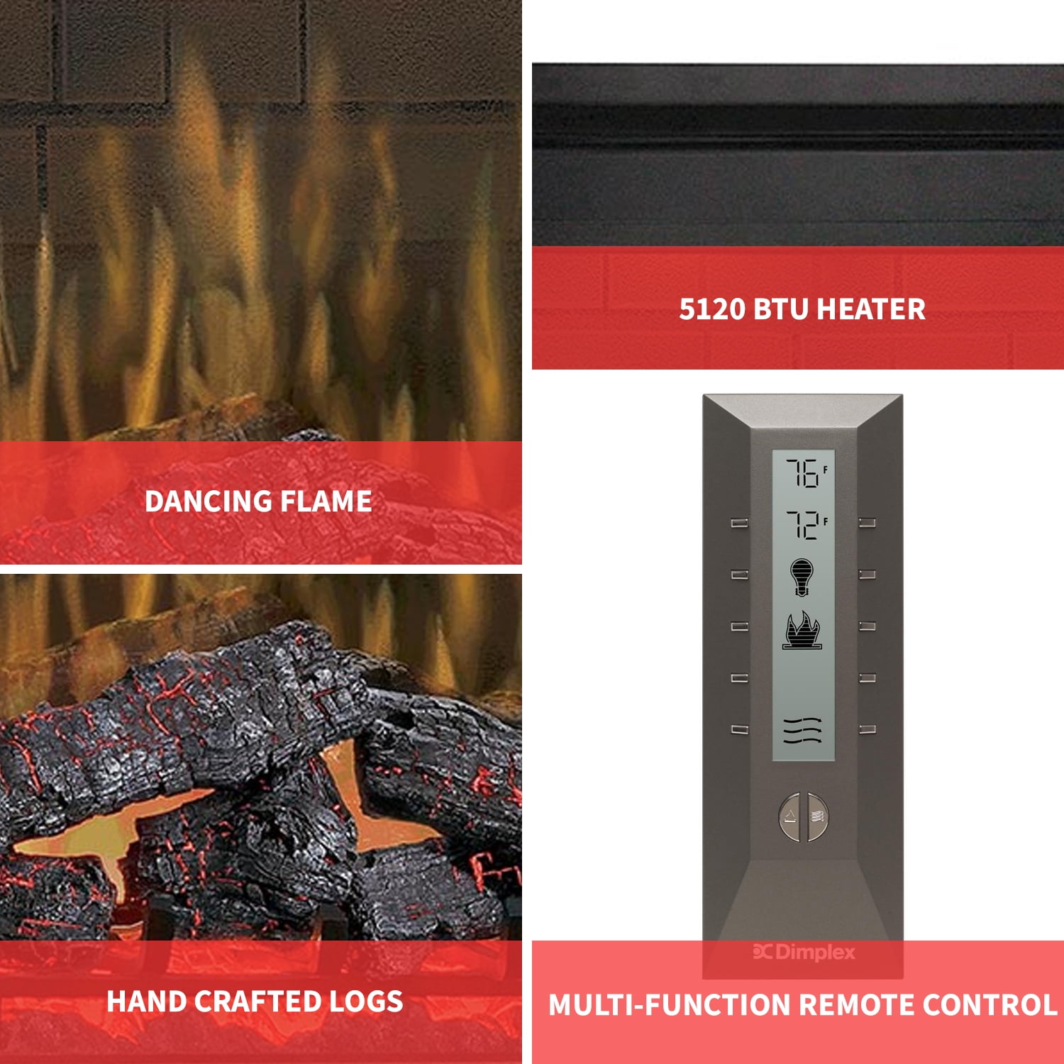 Dimplex Df3015 30 Self-Trimming Electric Firebox - Black - Walmart.com