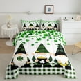 thumbnail image 2 of Manfei Cute Cartoon Gnome Full Size Comforter Sets,St.Patrick Day Bedding Comforter Set,Lucky Four Leaves Clover Bedding Sets For Girls Boys,Breathable Home Decor Reversible,3pcs, 2 of 8