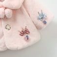 thumbnail image 6 of LFEOOST Baby Girls Faux Fur Coats Winter Cloak Jacket Thick Warm Capes Infant Kids Dress Coat with Bow Pompom Balls 6 Months-2 Years Pink 9-12 Months, 6 of 6