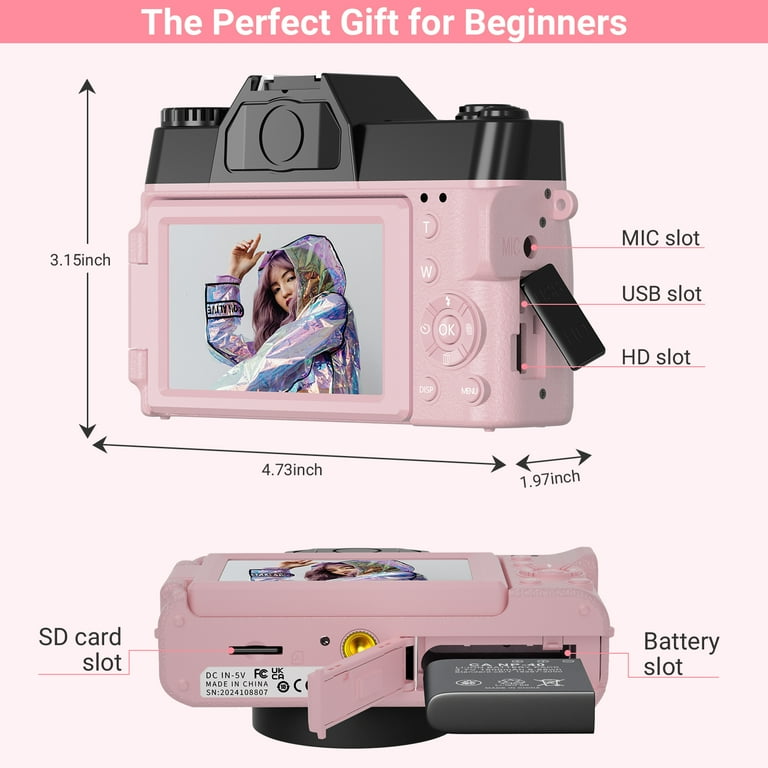 Saneen Digital Camera 6K 64MP Wifi Vlogging Cameras for YouTube 3