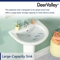 thumbnail image 6 of DeerValley DV-1P523 Compact White Ceramic Pedestal Sink, 20" X 17" Inch Pedestal Bathroom Sink With Overflow and Pre-Drilled Single Hole, 6 of 10