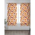 thumbnail image 2 of Maple Leaf Sheer Curtains 72 inches Long, Fall Watercolor Leaves Pastoral Autumn Light Filtering Sheer Window Curtains Rod Pocket Voile Drapes for Bedroom Living Room, 52"W x 72"L 2 Panels, 2 of 7