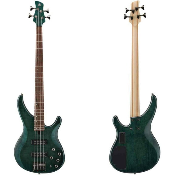 Yamaha TRBX604FM 4 String Bass Guitar with Flame Maple Top - Indigo Blue