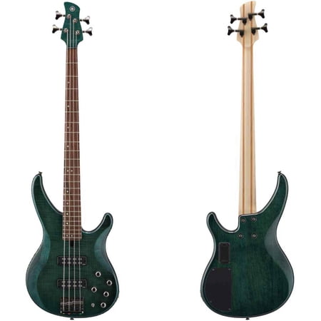 Yamaha TRBX604FM 4 String Bass Guitar with Flame Maple Top - Indigo Blue