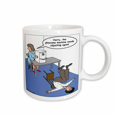 

3dRose Eye Doctor - Glaucoma Test Ceramic Mug 11-ounce