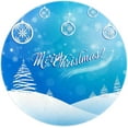 thumbnail image 1 of Christmas Snow Scene Round Area Rug Non-Slip Floor Mats Polyester Throw Rugs Floor Carpet for Door Entryway Bedrooms Living Room Decor, 27.6 X 27.6 Inches, 1 of 6