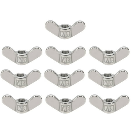 

10Pcs M8 Wing Nut Butterfly Nuts 304 Stainless Steel Fastener Hardware Accessory