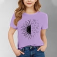 thumbnail image 2 of FamilyThread Toddler Girls Boys Versatile Short Sleeve T-Shirt Fashionable Graphic Print Tunic Tops Crewneck Casual Summer Shirt For 3-15Y, 2 of 4